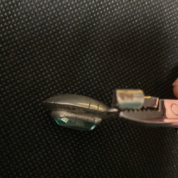 Vintage Sterling 925 silver & Aquamarine stone pendant with Necklace with bag - Picture 7 of 13